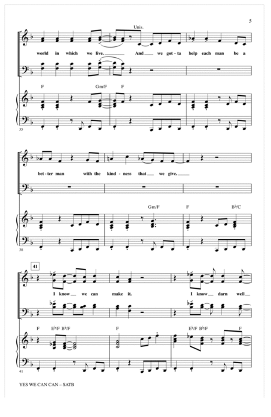 Yes We Can Can (arr. Kirby Shaw) 4-Part scores gallery preview page 4