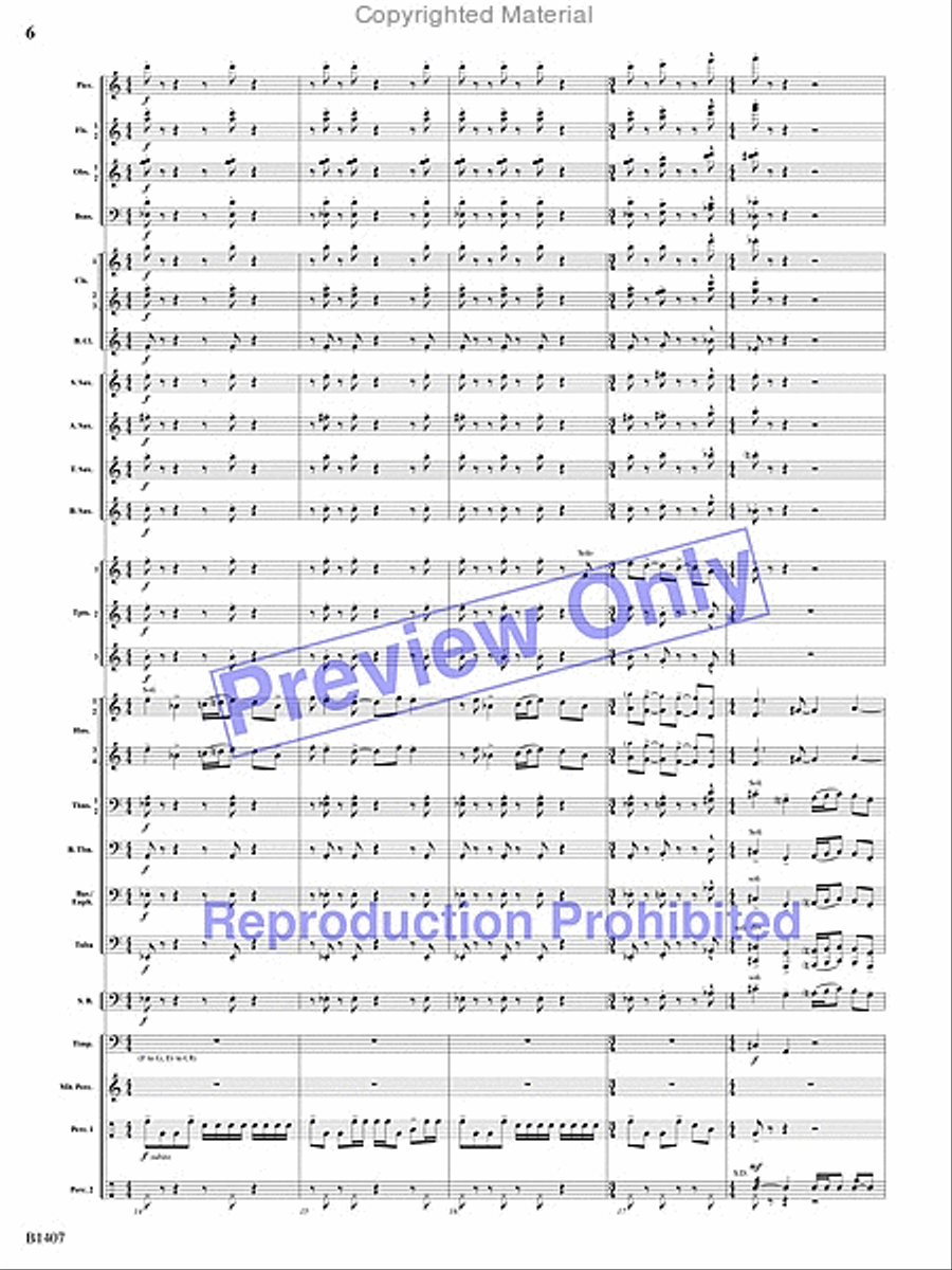 Antiphonal Fanfare Antiphonal Fanfare Concert Band scores gallery preview page 5