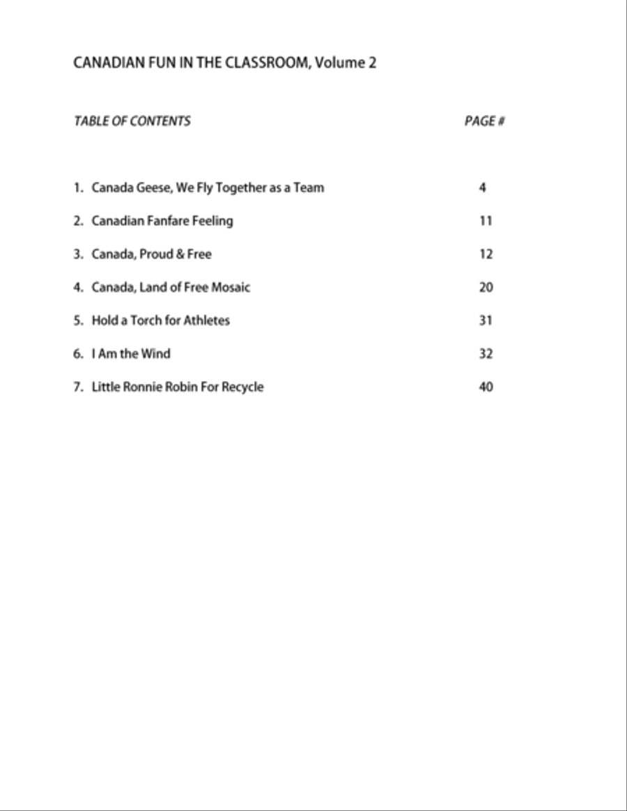 Canadian Fun in the Classroom - Songbook Choir scores gallery preview page 3