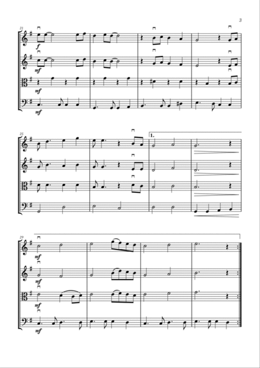 Long Long Time String Quartet scores gallery preview page 3