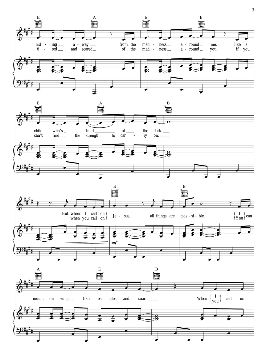 Call On Jesus Acoustic Guitar scores gallery preview page 3