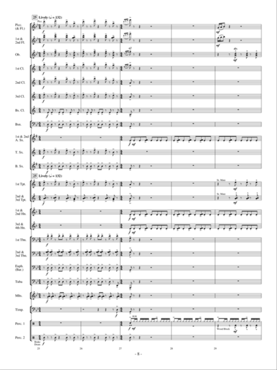 Sensei's Ride On The Cherry Blossom Express Concert Band scores gallery preview page 7