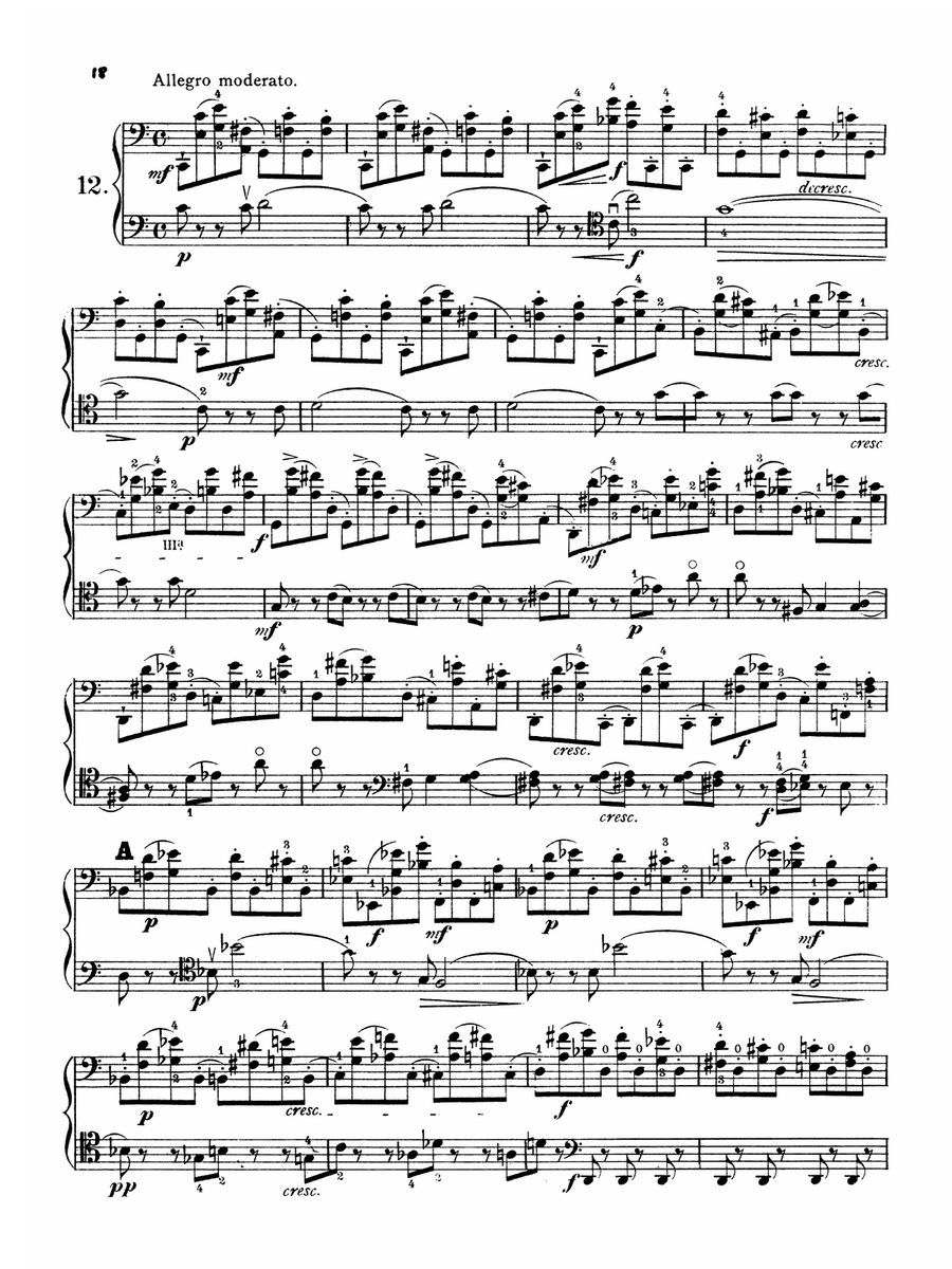 Franchomme: Twelve Caprices for Two Cellos, Op. 7 (Book II Score & Parts)
