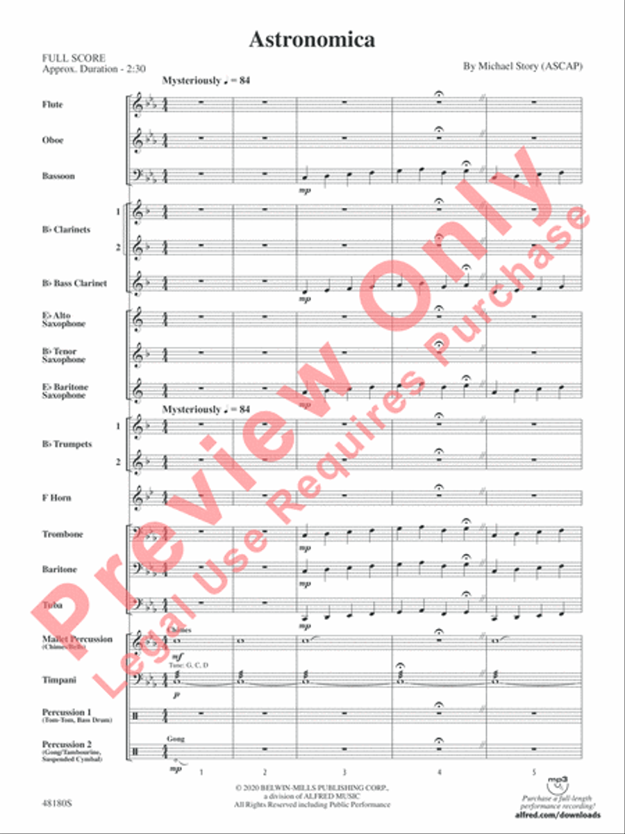 Astronomica Concert Band scores gallery preview page 4