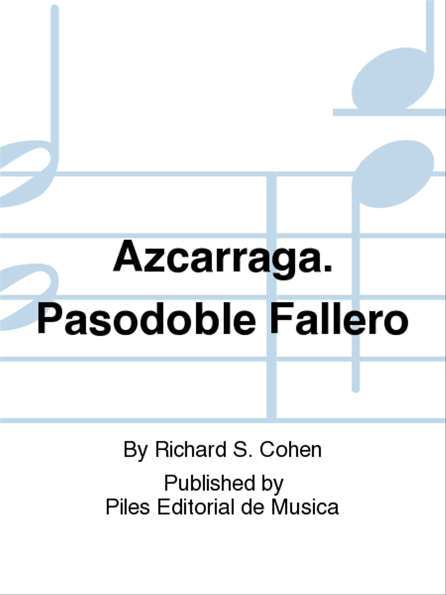 Azcarraga. Pasodoble Fallero Concert Band scores gallery preview page 1