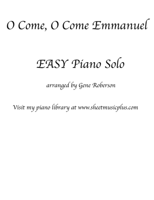 O Come, O Come Emanuel EASY PIANO