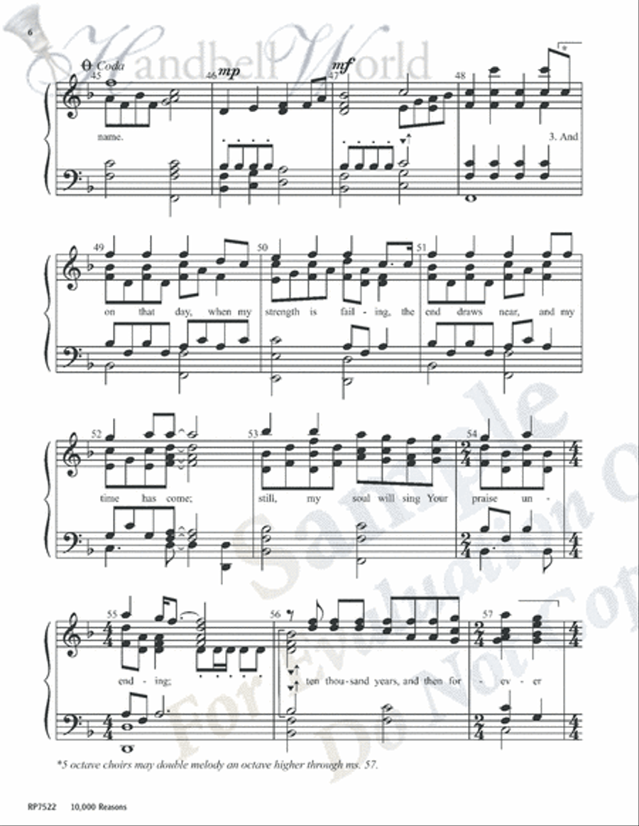 10,000 Reasons 5-Octaves scores gallery preview page 6