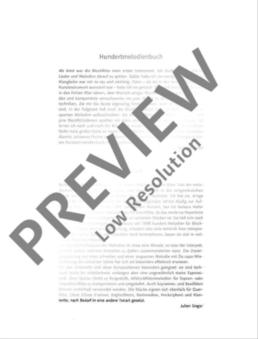Hundertmelodienbuch Clarinet scores gallery preview page 4