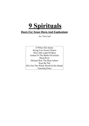 Book cover for 9 Spirituals, Duets For Tenor Horn And Euphonium