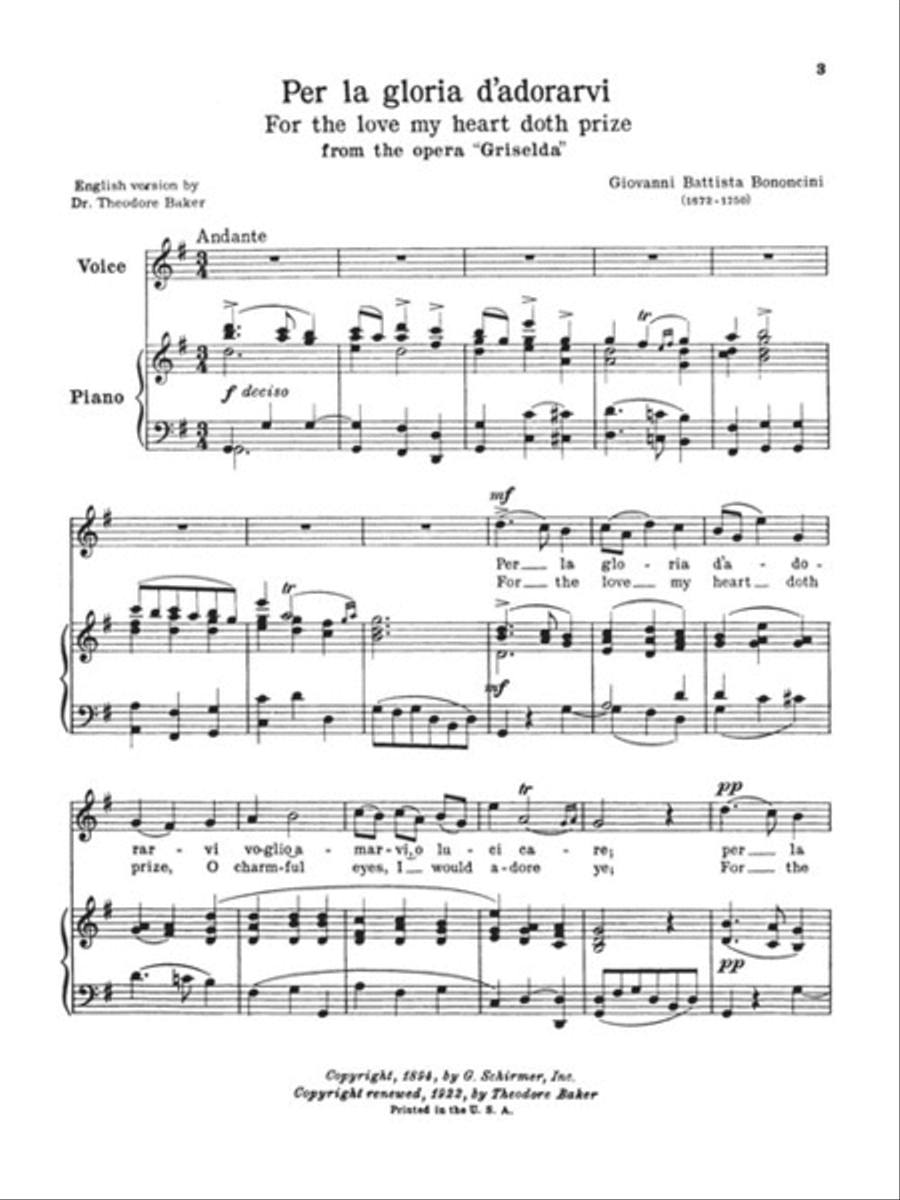 24 Italian Songs & Arias of the 17th & 18th Centuries Medium-High Voice scores gallery preview page 3
