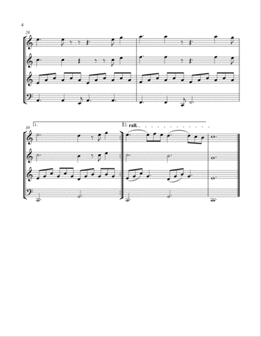 Hallelujah String Quartet scores gallery preview page 4