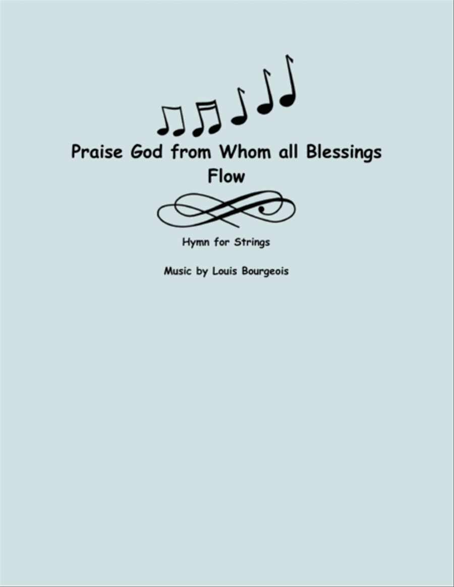 Praise God, From Whom All Blessings Flow (three violins and cello) String Quartet scores gallery preview page 1