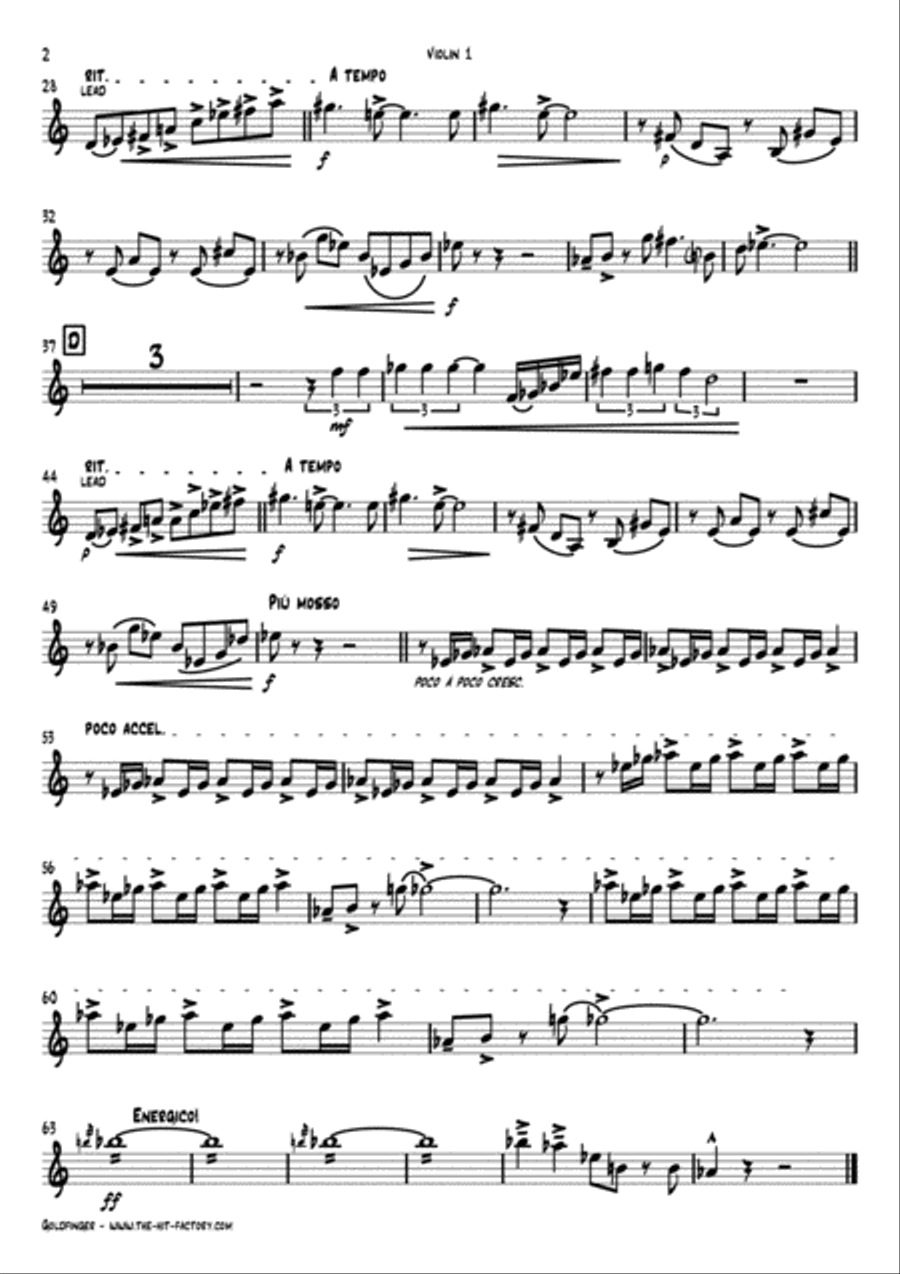Goldfinger String Quartet scores gallery preview page 6
