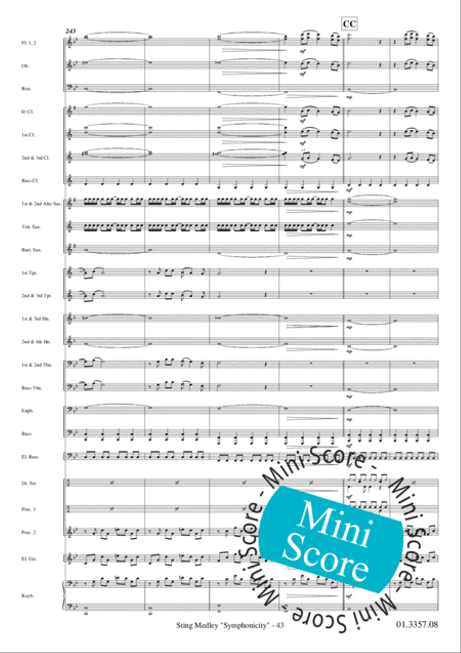 Sting Medley Sting Medley Concert Band scores gallery preview page 47