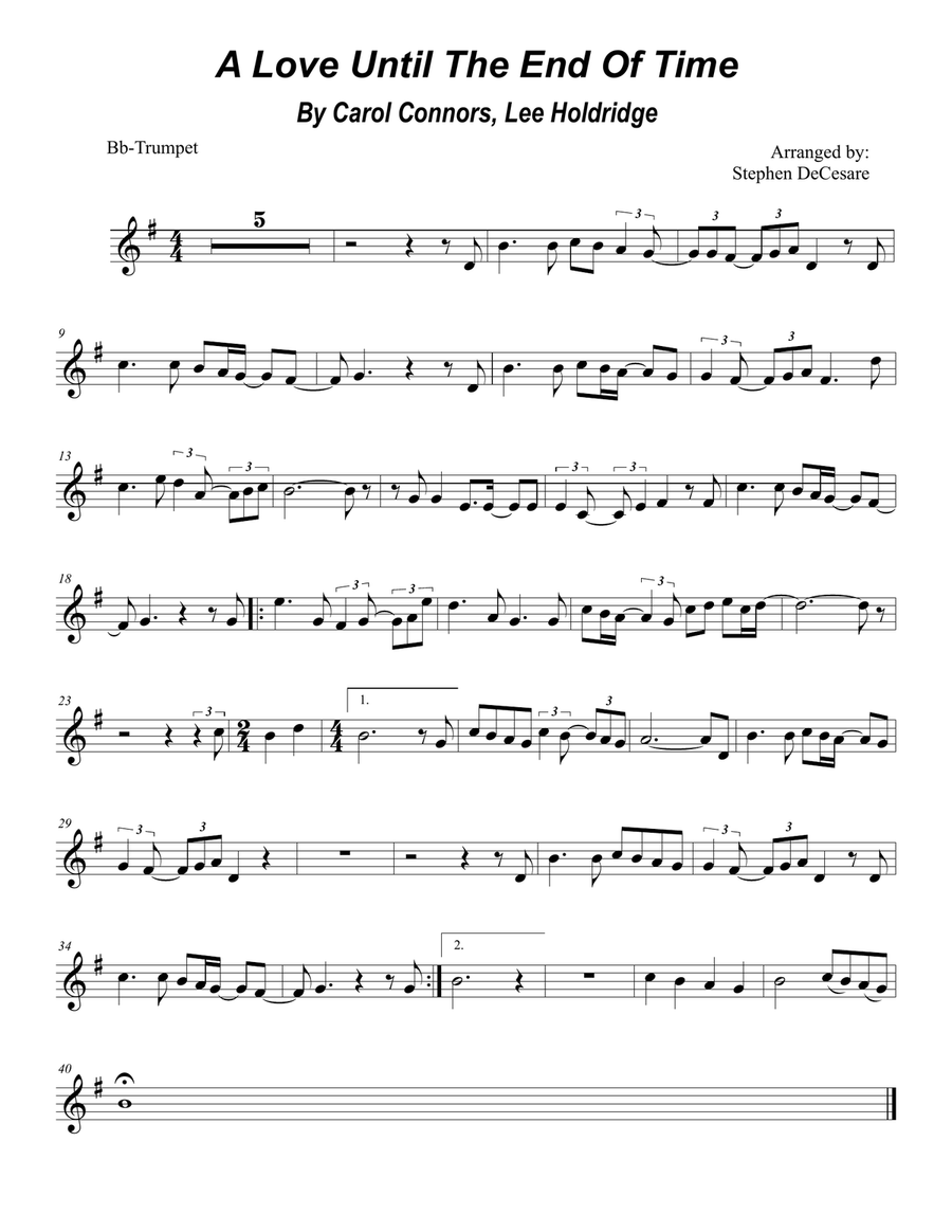 A Love Until The End Of Time Brass Duet scores gallery preview page 4