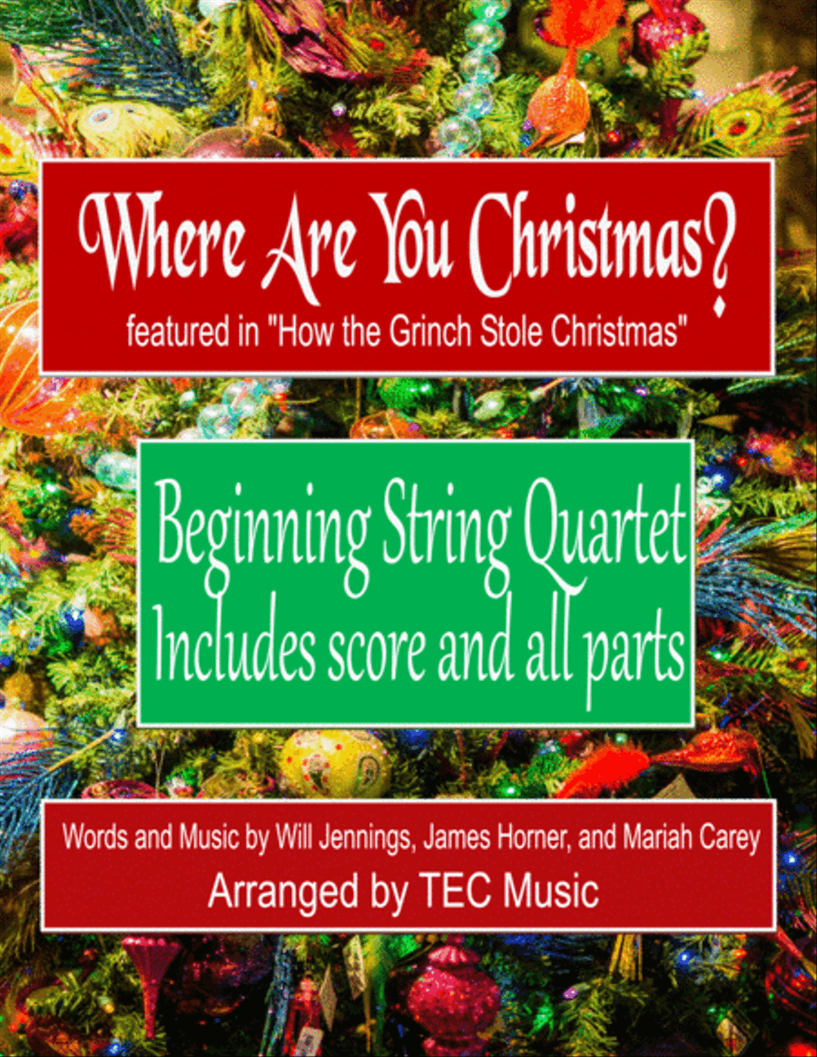 Where Are You Christmas? String Quartet scores gallery preview page 1