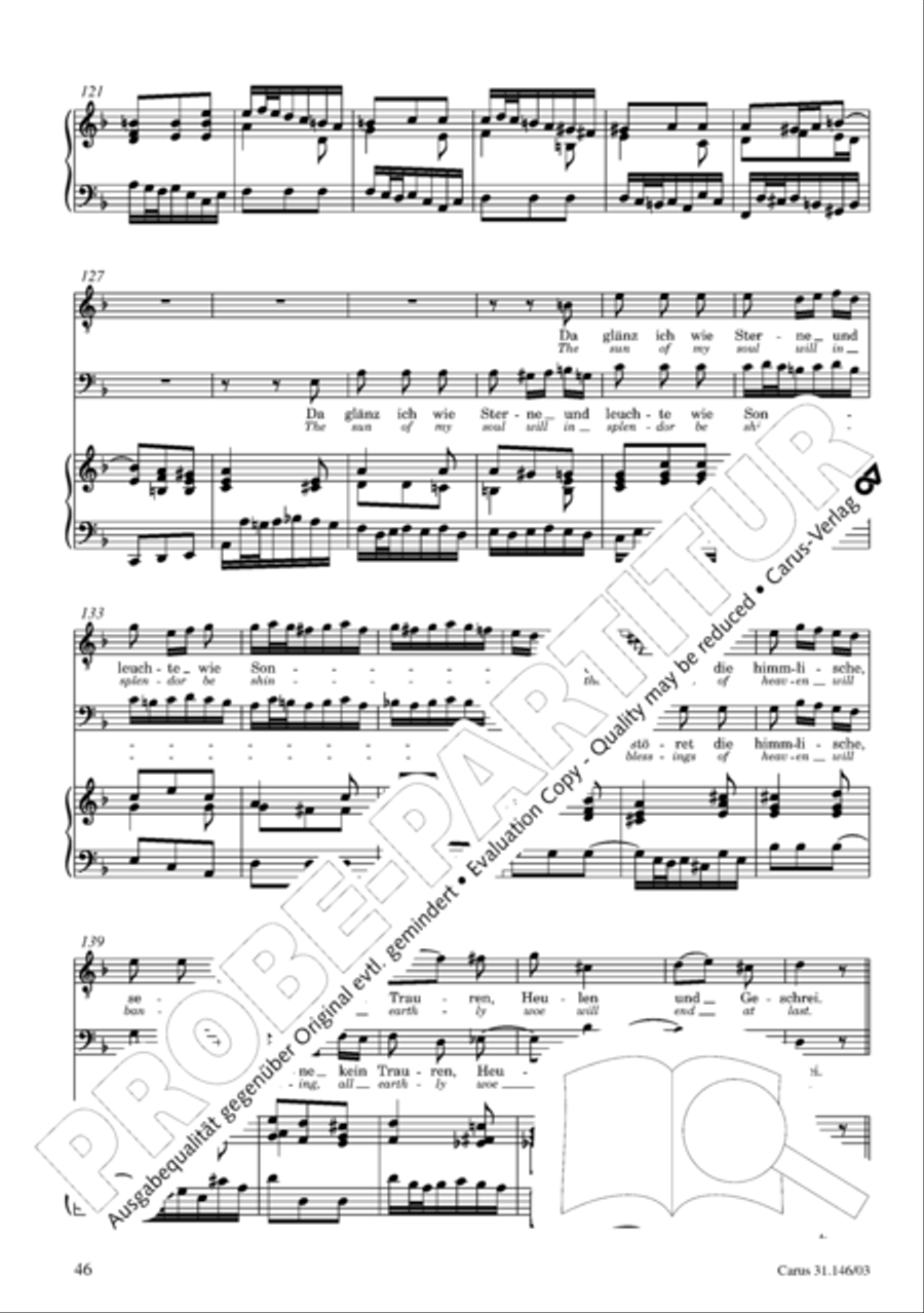 Through bitter tribulation we enter into God's kingdom (Wir mussen durch viel Trubsal in das Reich Gottes eingehen) 4-Part scores gallery preview page 47