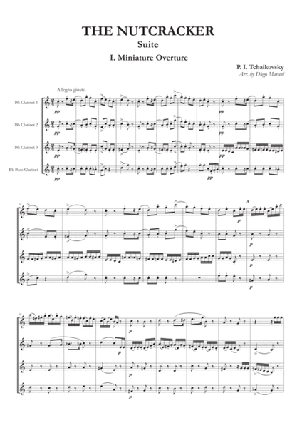 The Nutcracker Suite (1st Part) for Clarinet Quartet image number null