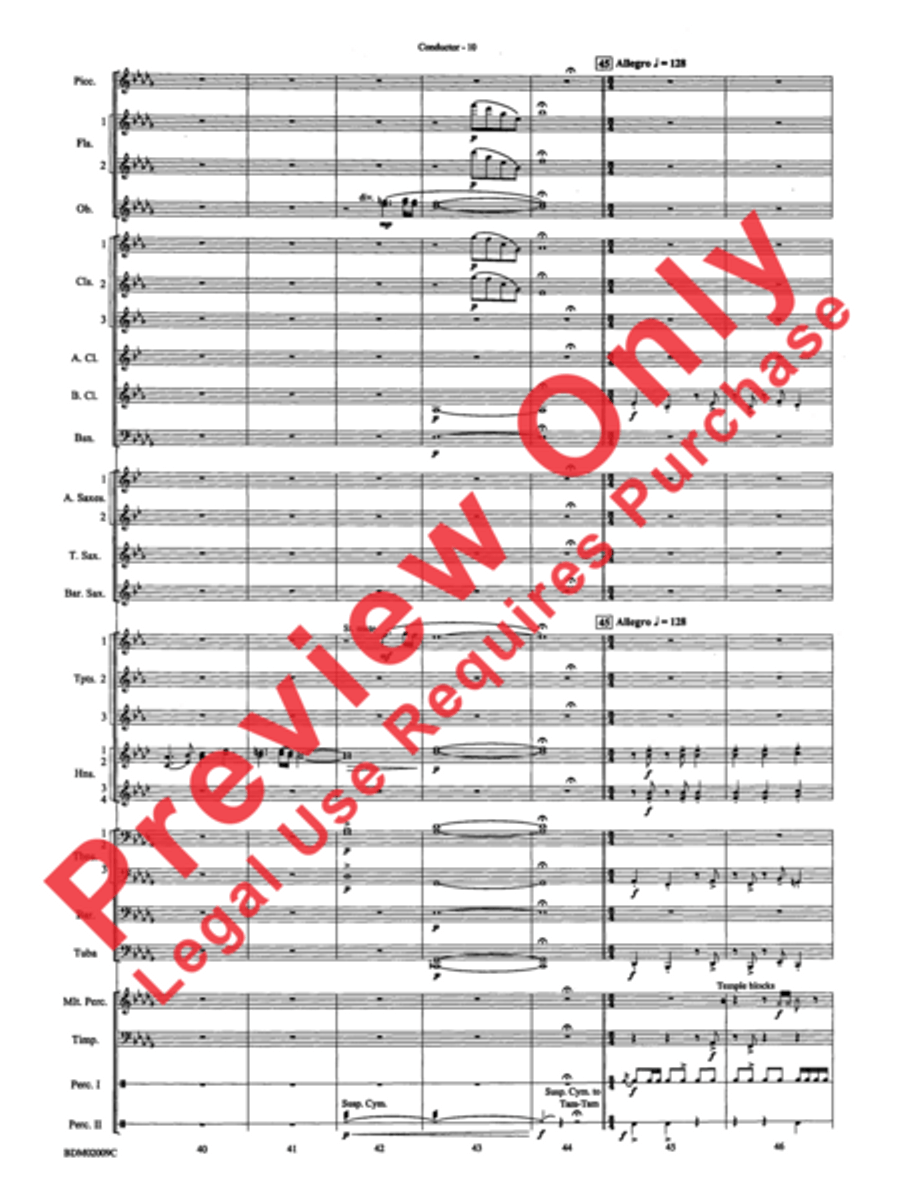 Thine Alabaster Cities Gleam (A Message of Hope for America) Concert Band scores gallery preview page 12