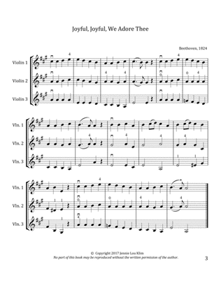 Favorite Hymns for Three Violins