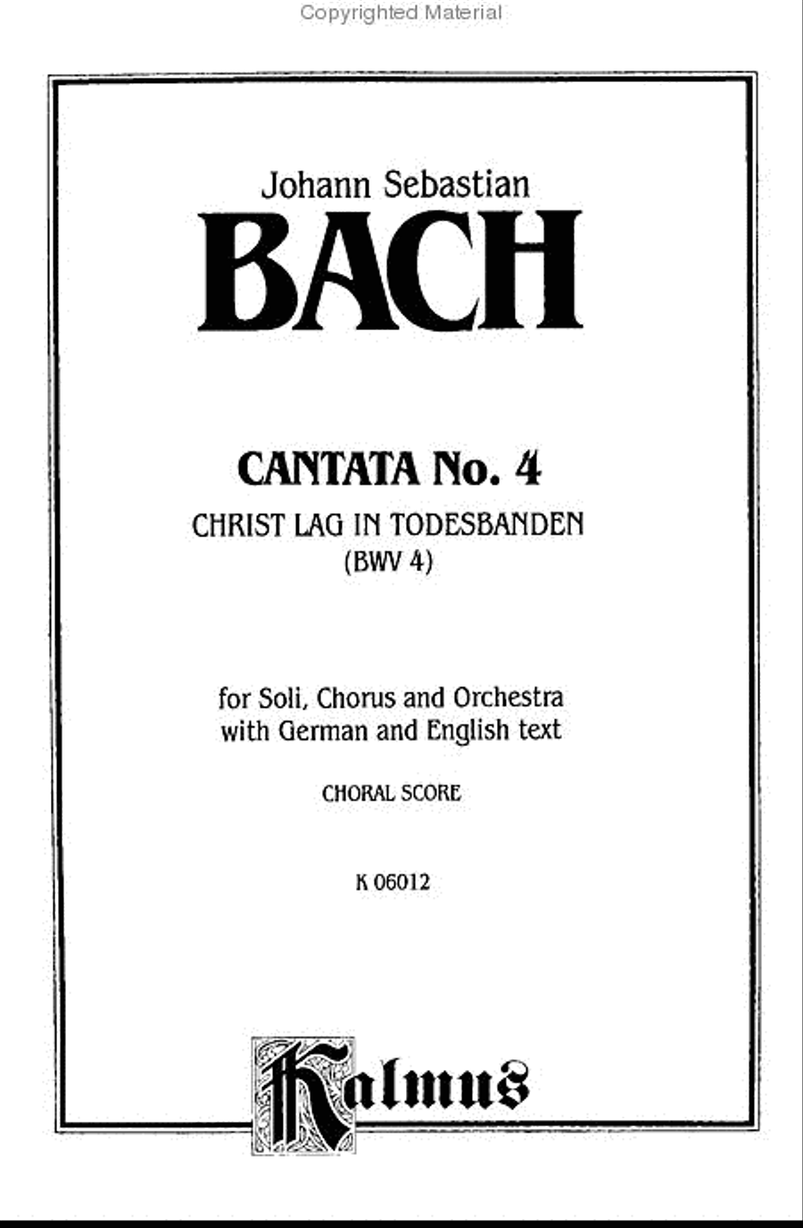 Cantata No. 4 -- Christ lag in Todesbanden 4-Part scores gallery preview page 2