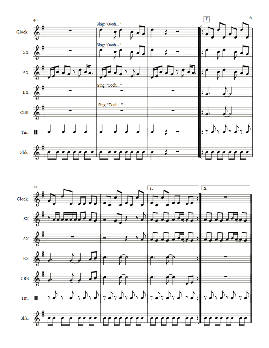 Best Day Of My Life Percussion Ensemble scores gallery preview page 6