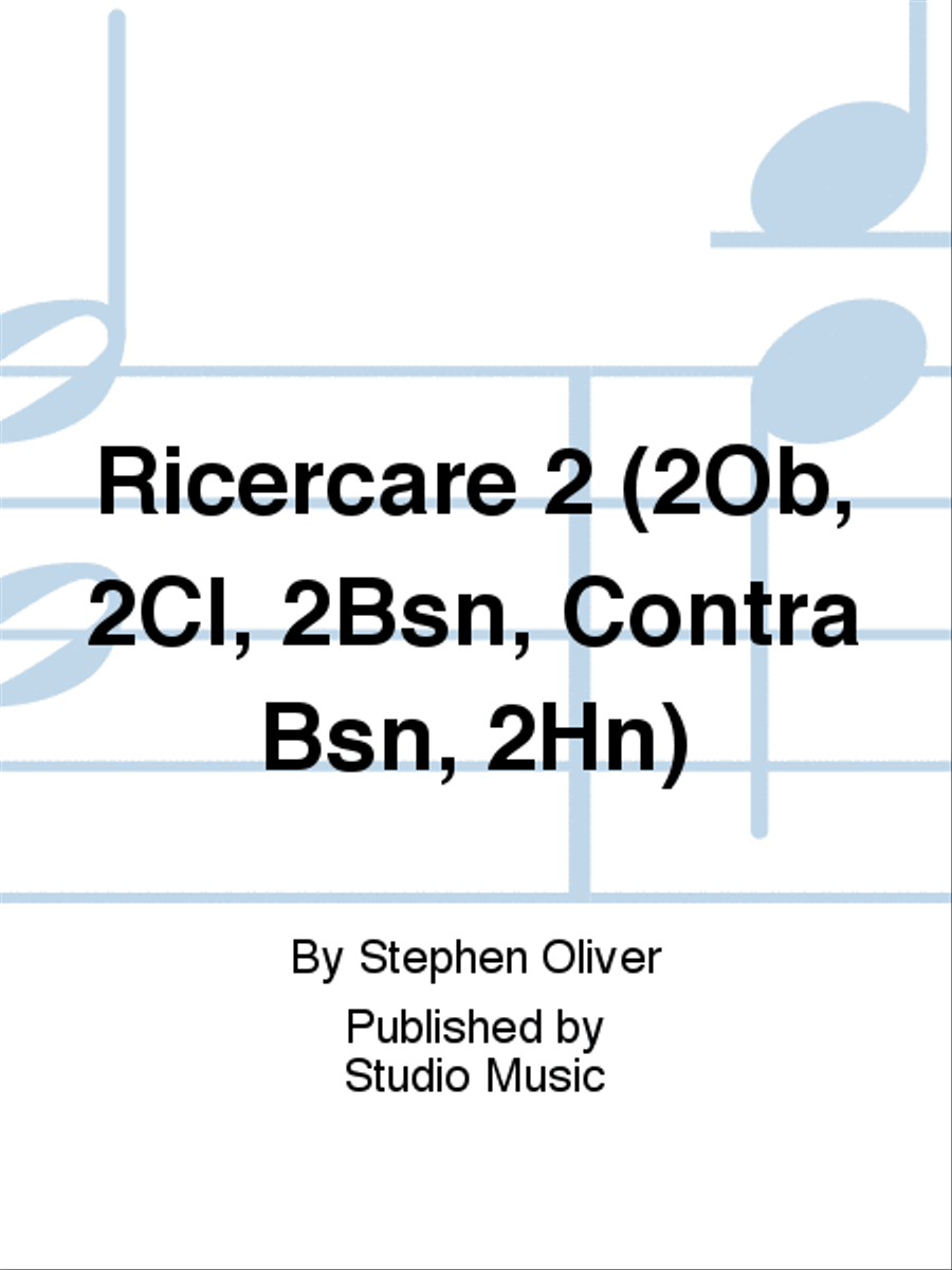 Ricercare 2 (2Ob, 2Cl, 2Bsn, Contra Bsn, 2Hn) Bassoon scores gallery preview page 1