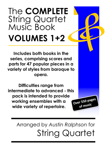 COMPLETE string quartet music mega-bundle book - pack of 47 essential pieces (volumes 1 and 2) image number null