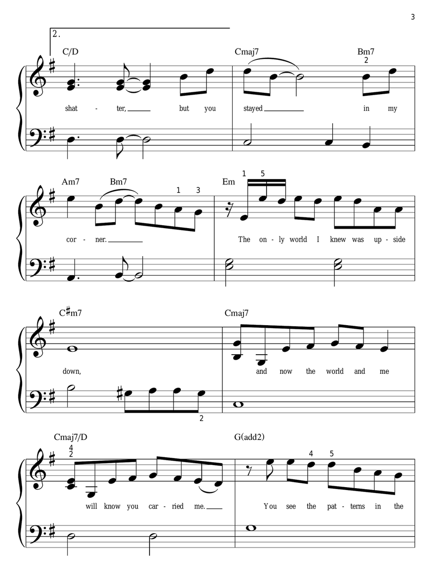 My Funny Friend And Me (from The Emperor's New Groove) Easy Piano scores gallery preview page 3