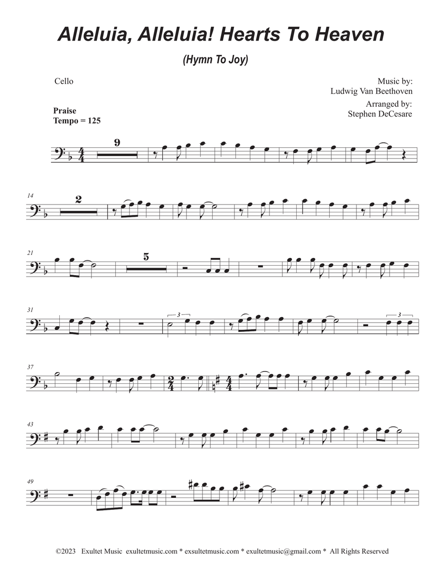 Alleluia, Alleluia! Hearts To Heaven (String Quartet and Piano) String Quartet scores gallery preview page 6