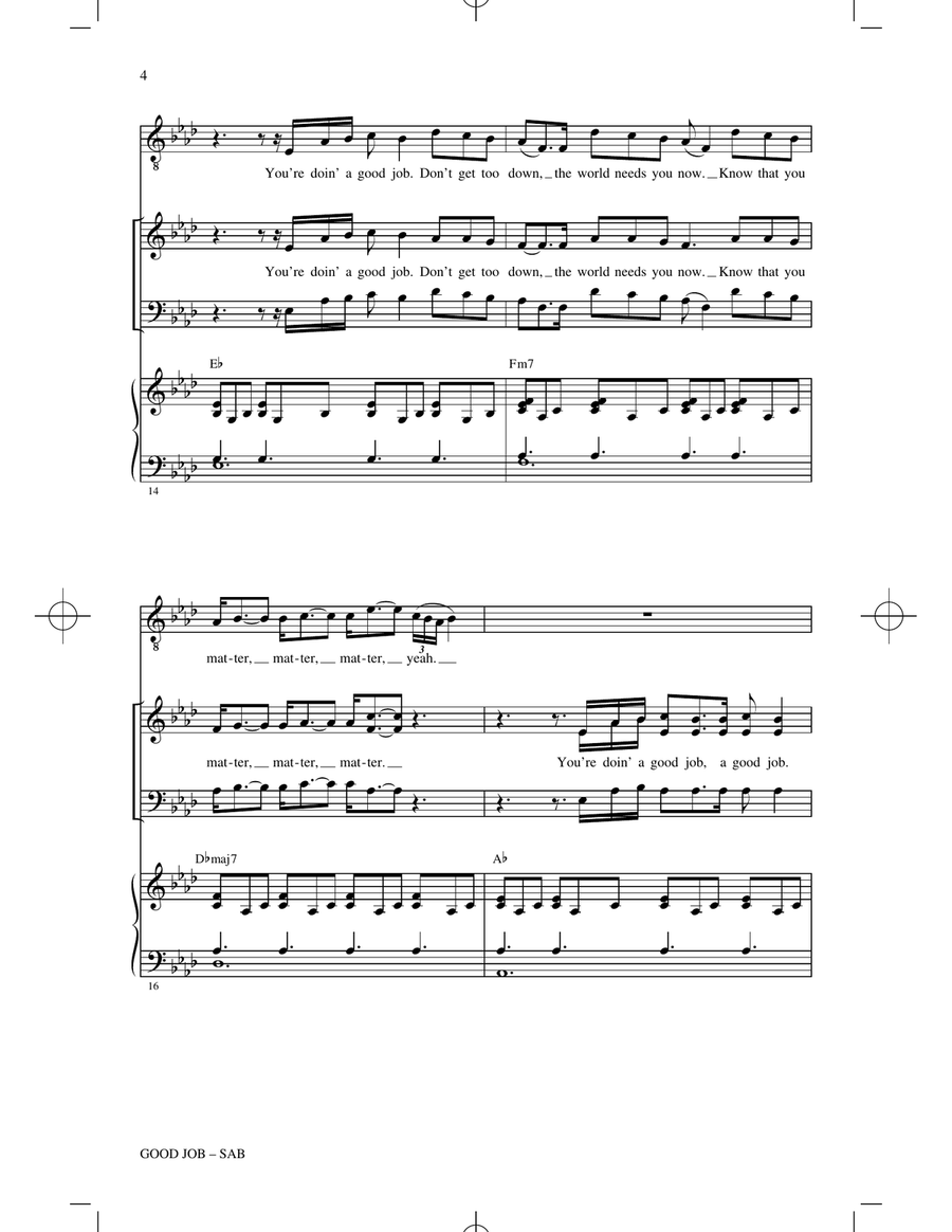 Good Job (arr. Roger Emerson) 3-Part scores gallery preview page 3