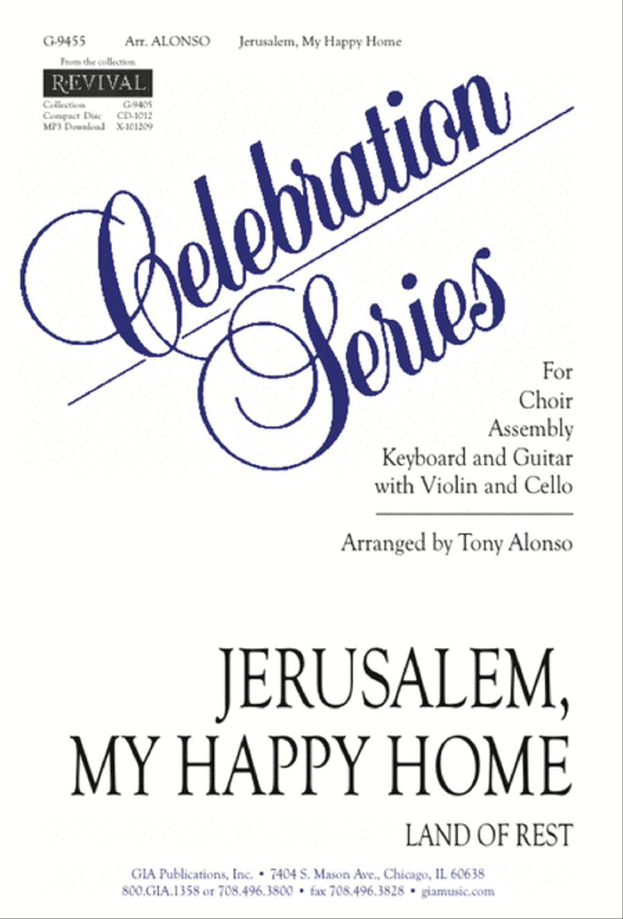 Jerusalem, My Happy Home 3-Part scores gallery preview page 1