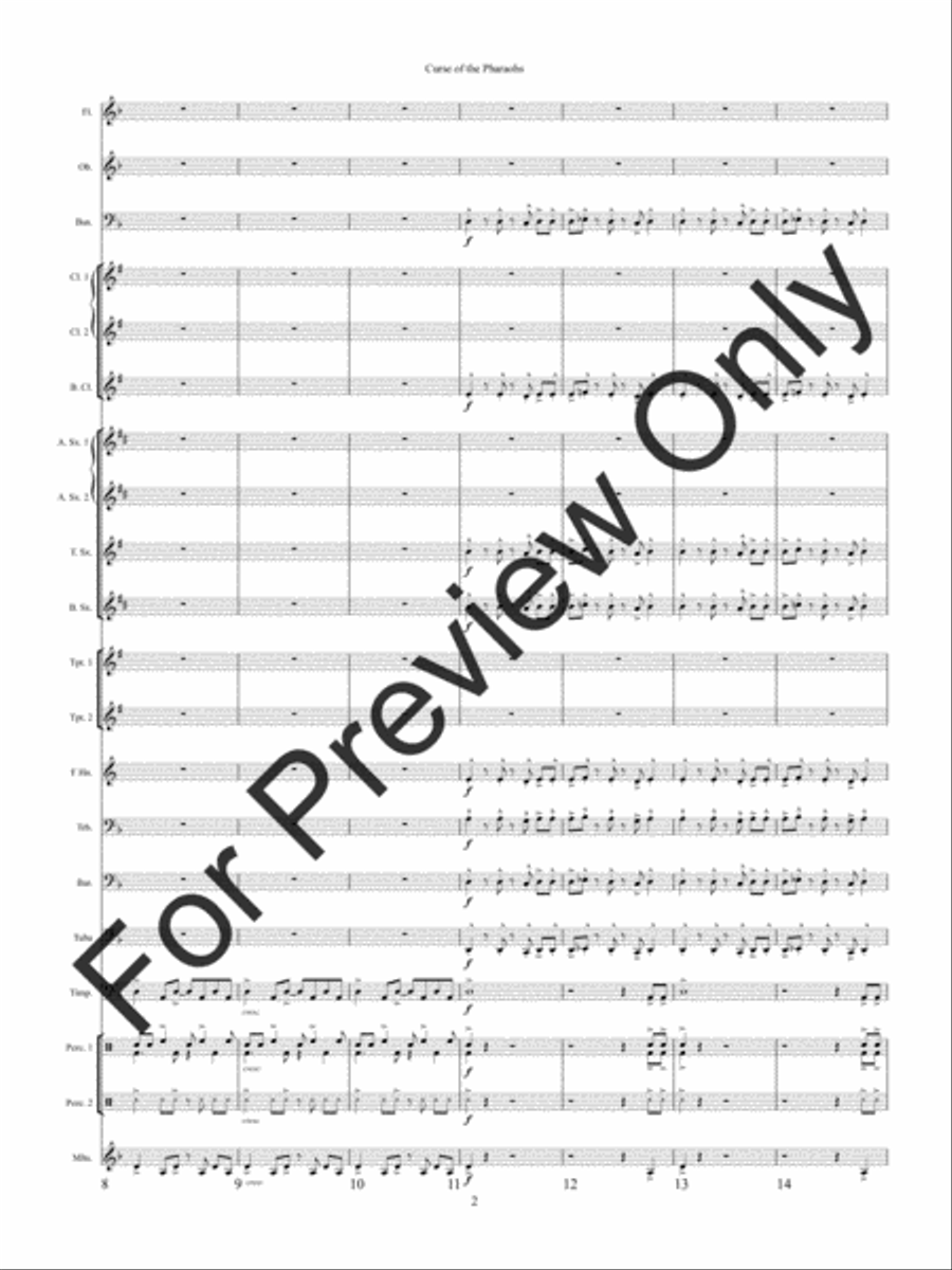 Curse of the Pharoahs Concert Band scores gallery preview page 5