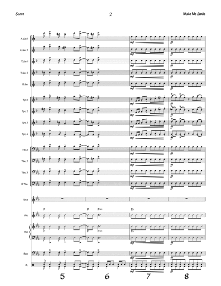 Make Me Smile Jazz Ensemble scores gallery preview page 2
