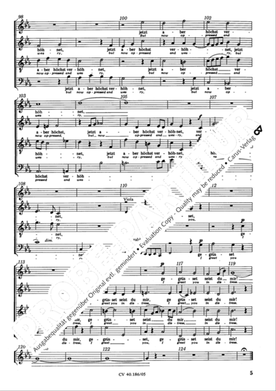 O sacred head, sore wounded (O Haupt voll Blut und Wunden) 4-Part scores gallery preview page 6