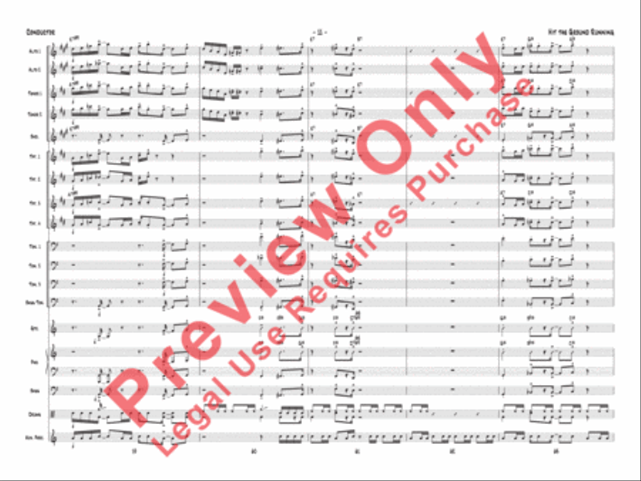 Hit the Ground Running (score only) Jazz Ensemble scores gallery preview page 14