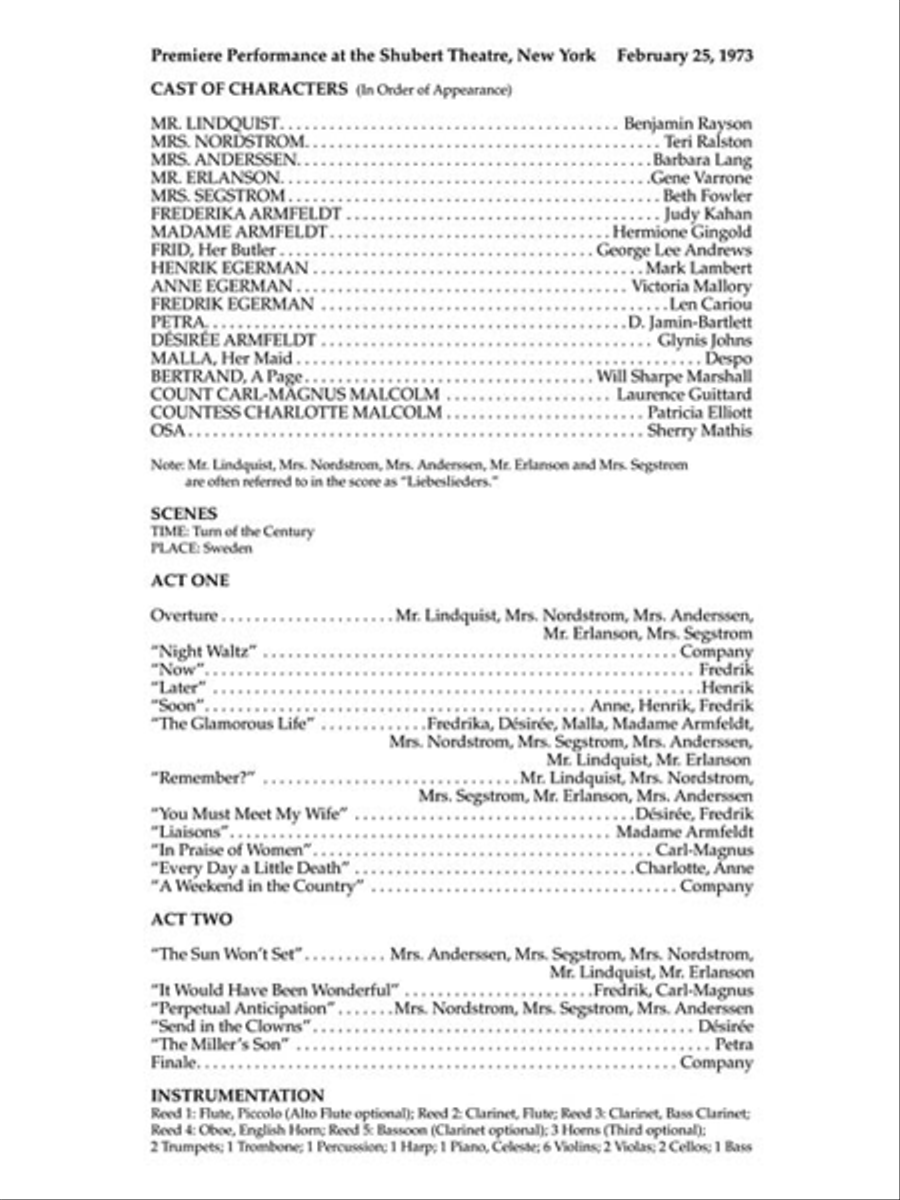 A Little Night Music Voice scores gallery preview page 3