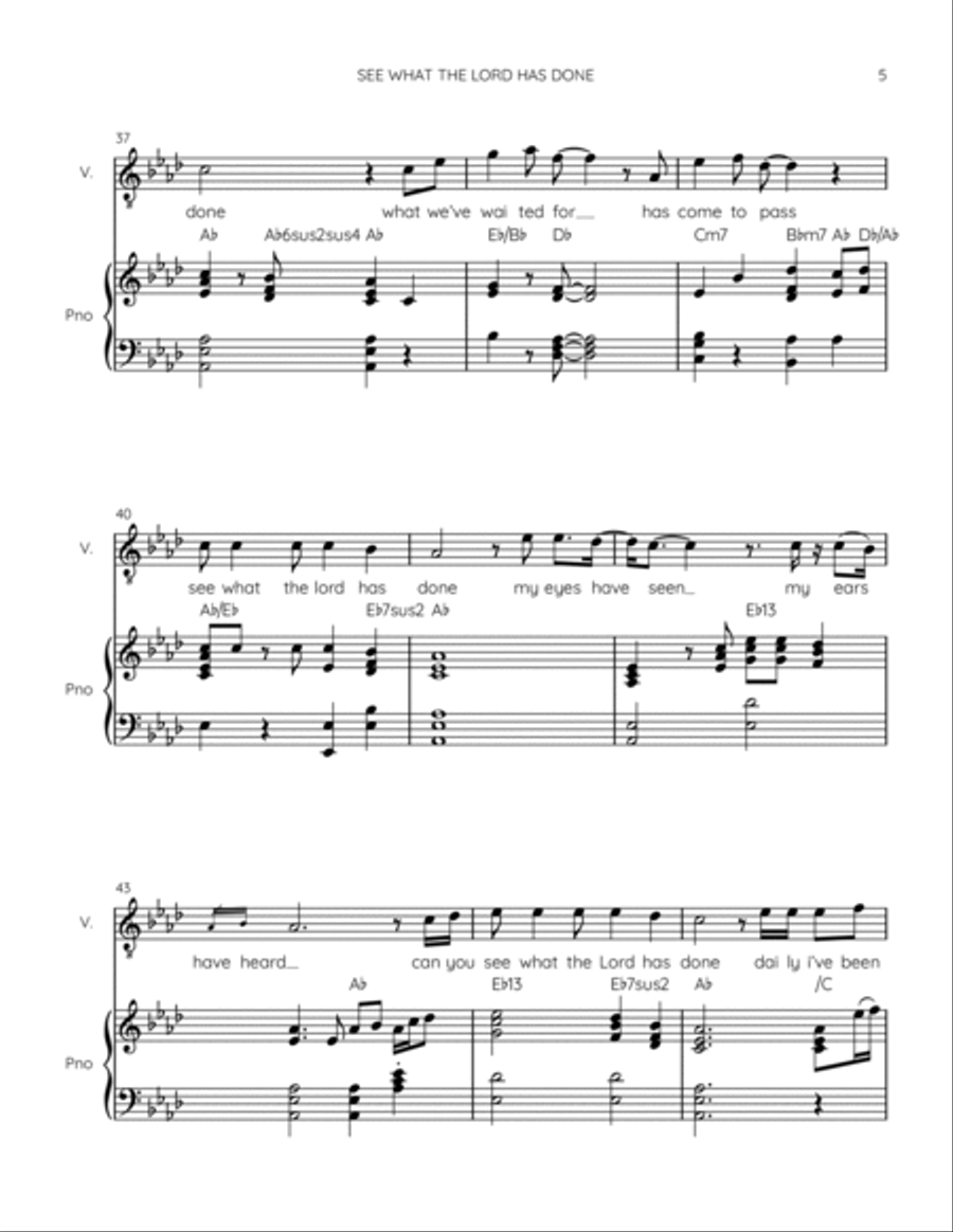 See what the Lord Has Done by Nathaniel Bassey Small Ensemble scores gallery preview page 5