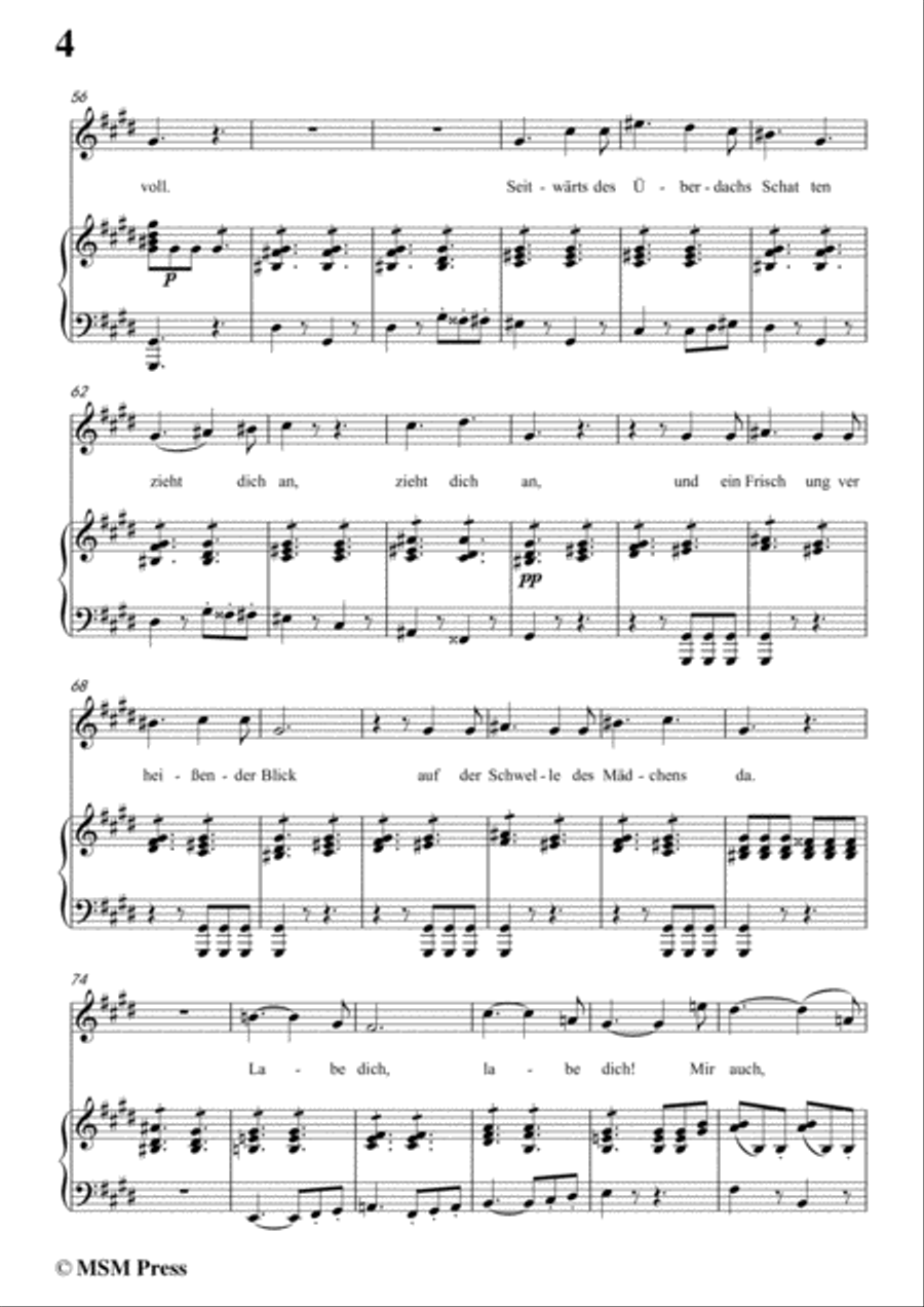 Schubert-An Schwager Kronos,Op.19 No.1,in c sharp minor,for Voice&Piano Voice scores gallery preview page 6