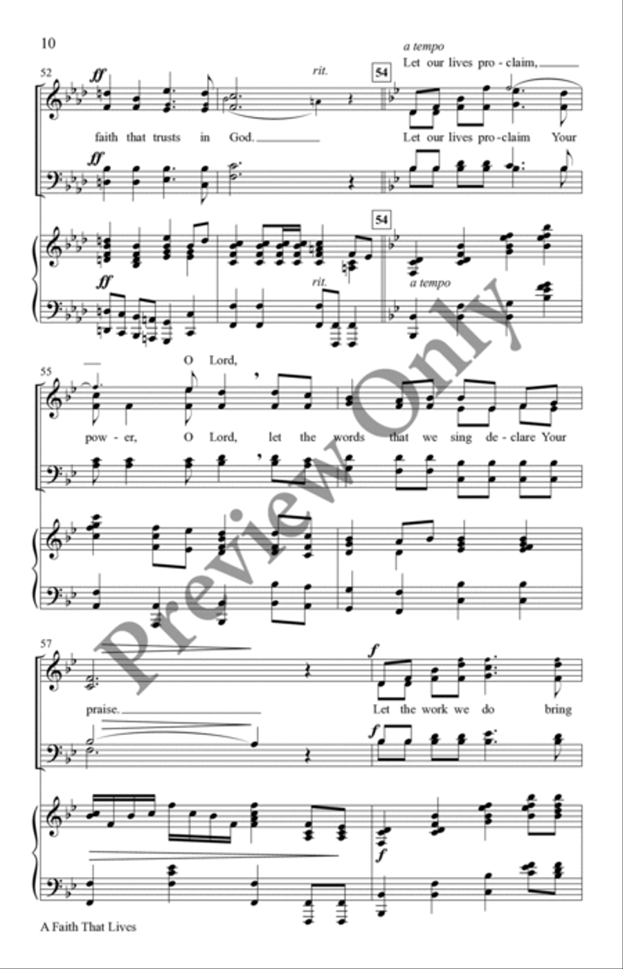 A Faith That Lives A Faith That Lives 4-Part scores gallery preview page 9