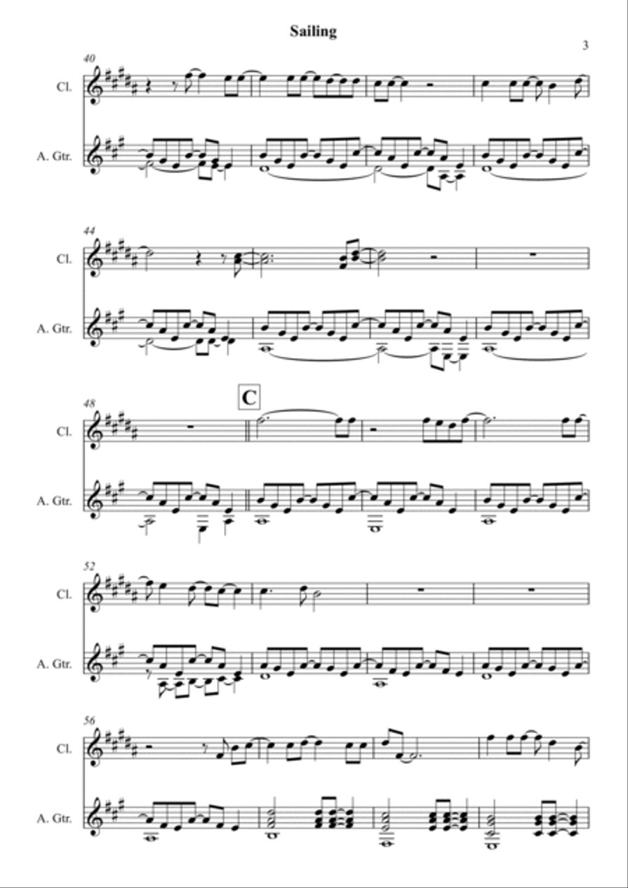 Sailing Clarinet scores gallery preview page 3