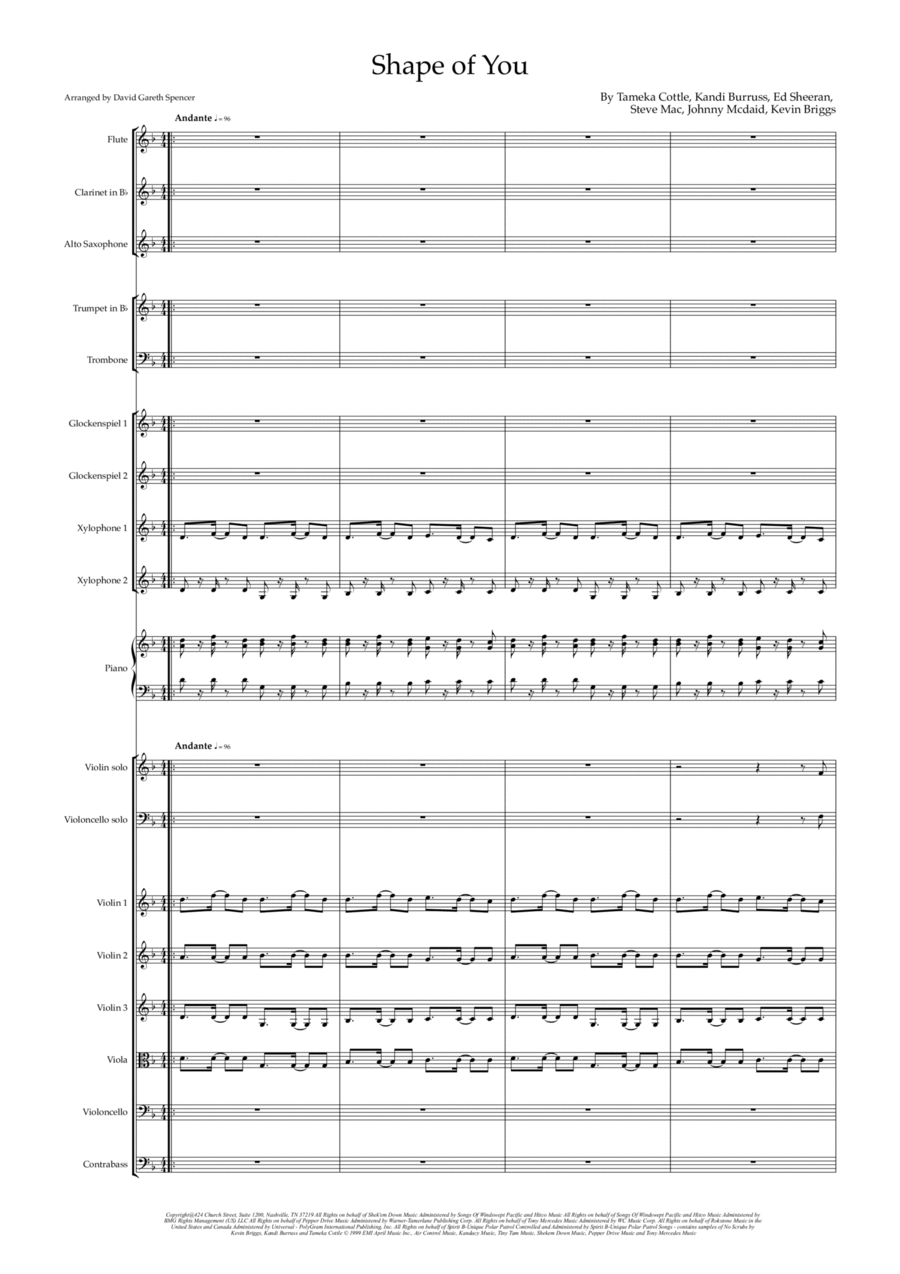 Shape Of You Shape Of You Full Orchestra scores gallery preview page 1