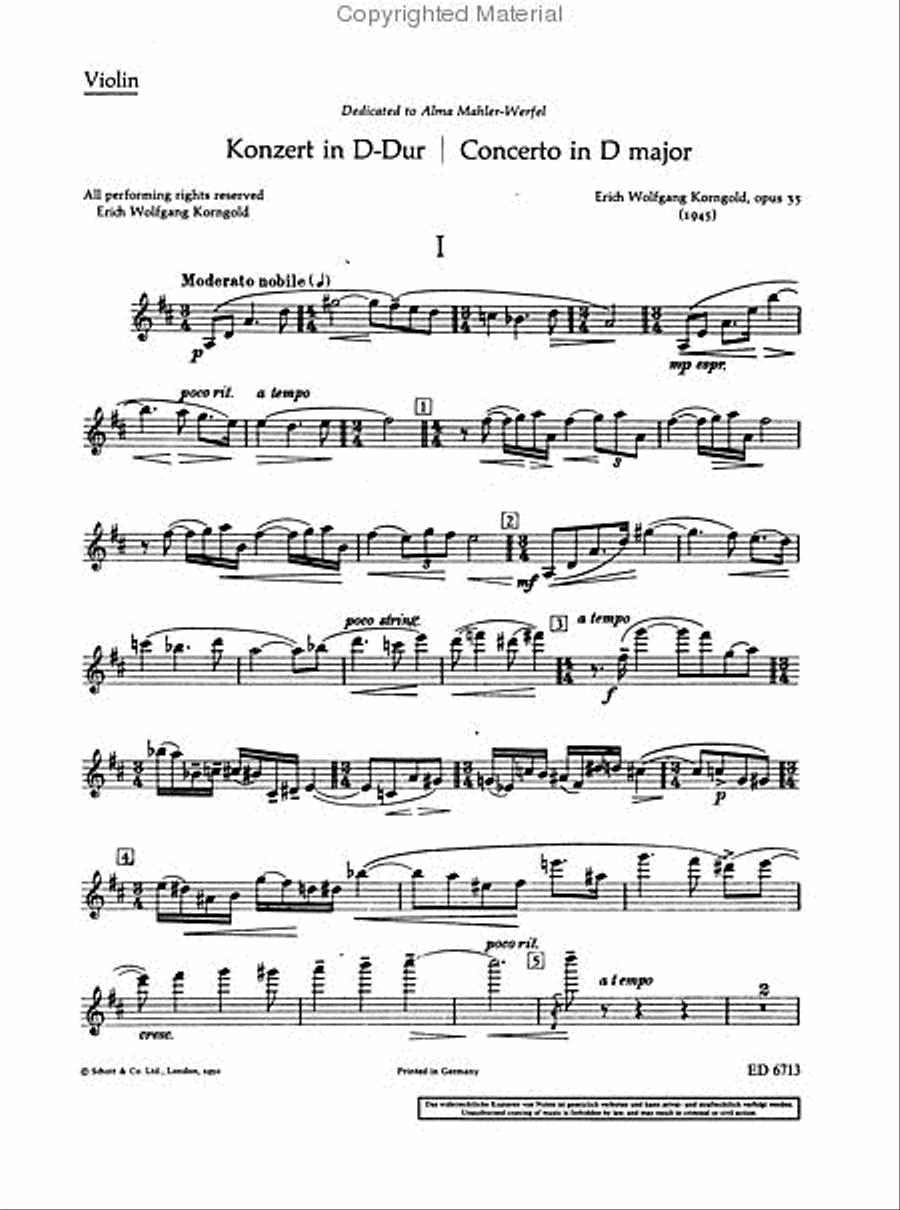Violin Concerto In D Major Op. 35 Violin Solo scores gallery preview page 4