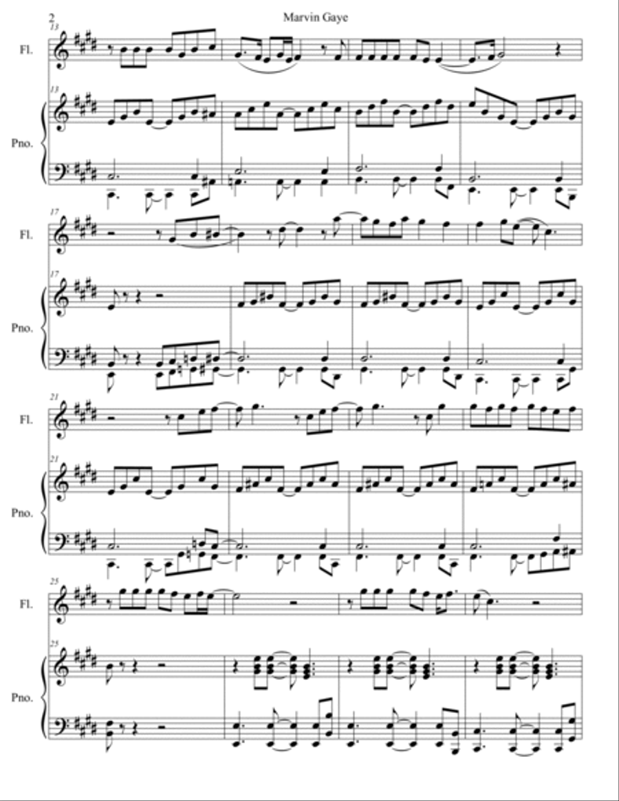 Marvin Gaye Marvin Gaye Flute Solo scores gallery preview page 3