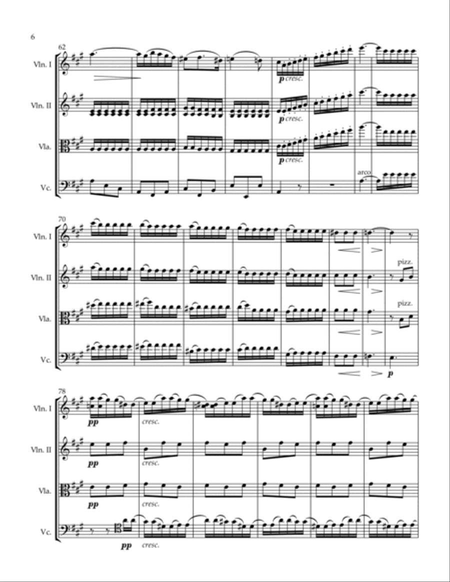 Symphonie Fantastique II. A Ball String Quartet scores gallery preview page 6