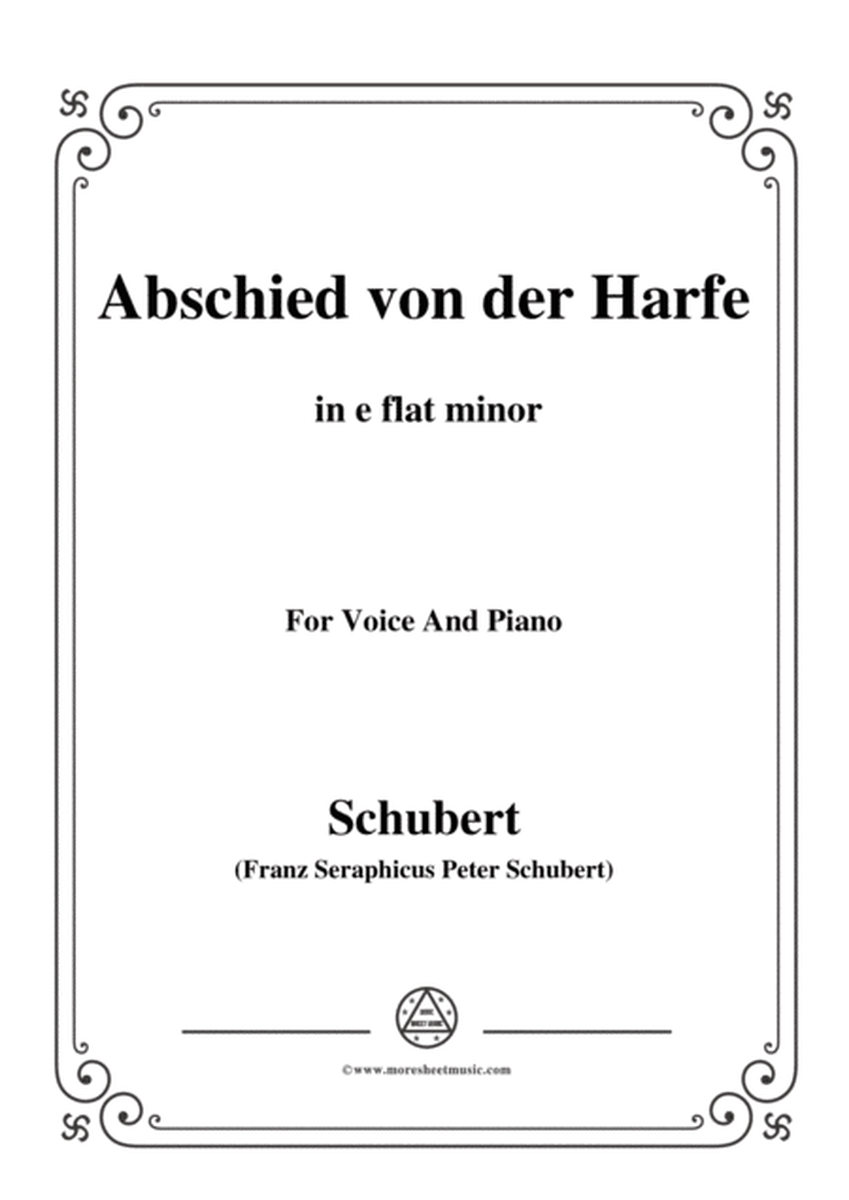 Schubert-Abschied von der Harfe,in e flat minor,for Voice&Piano image number null