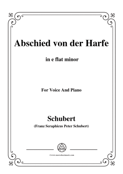 Schubert-Abschied von der Harfe,in e flat minor,for Voice&Piano image number null