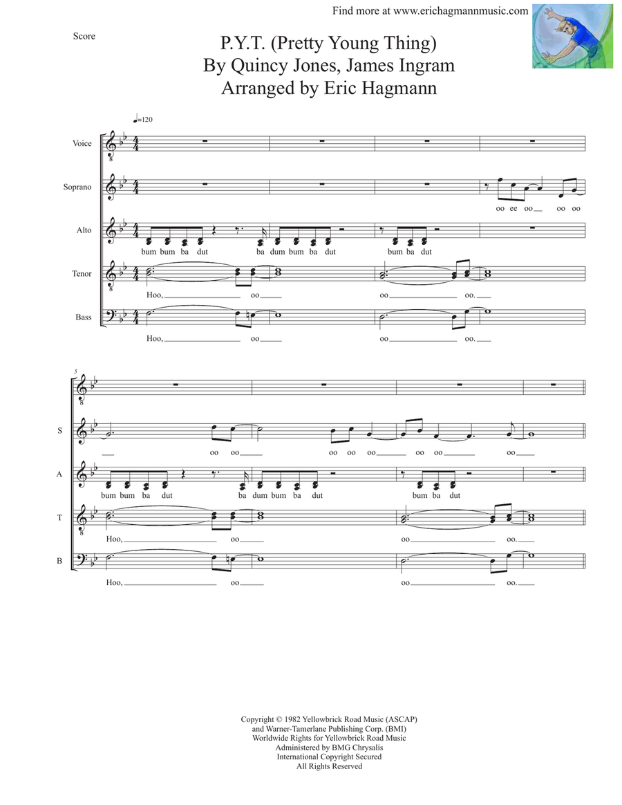 P.y.t. (pretty Young Thing) Divisi scores gallery preview page 1