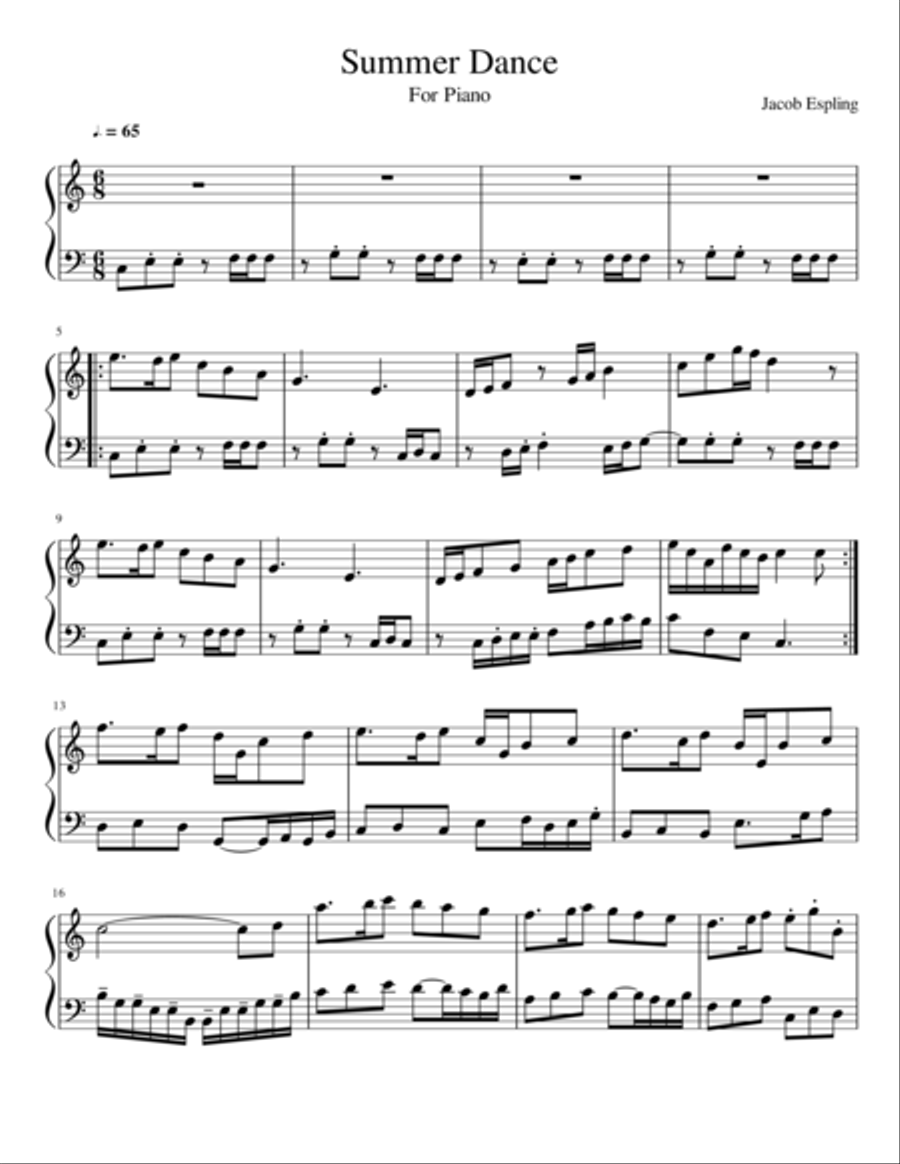 Summer Dance Summer Dance Small Ensemble scores gallery preview page 1