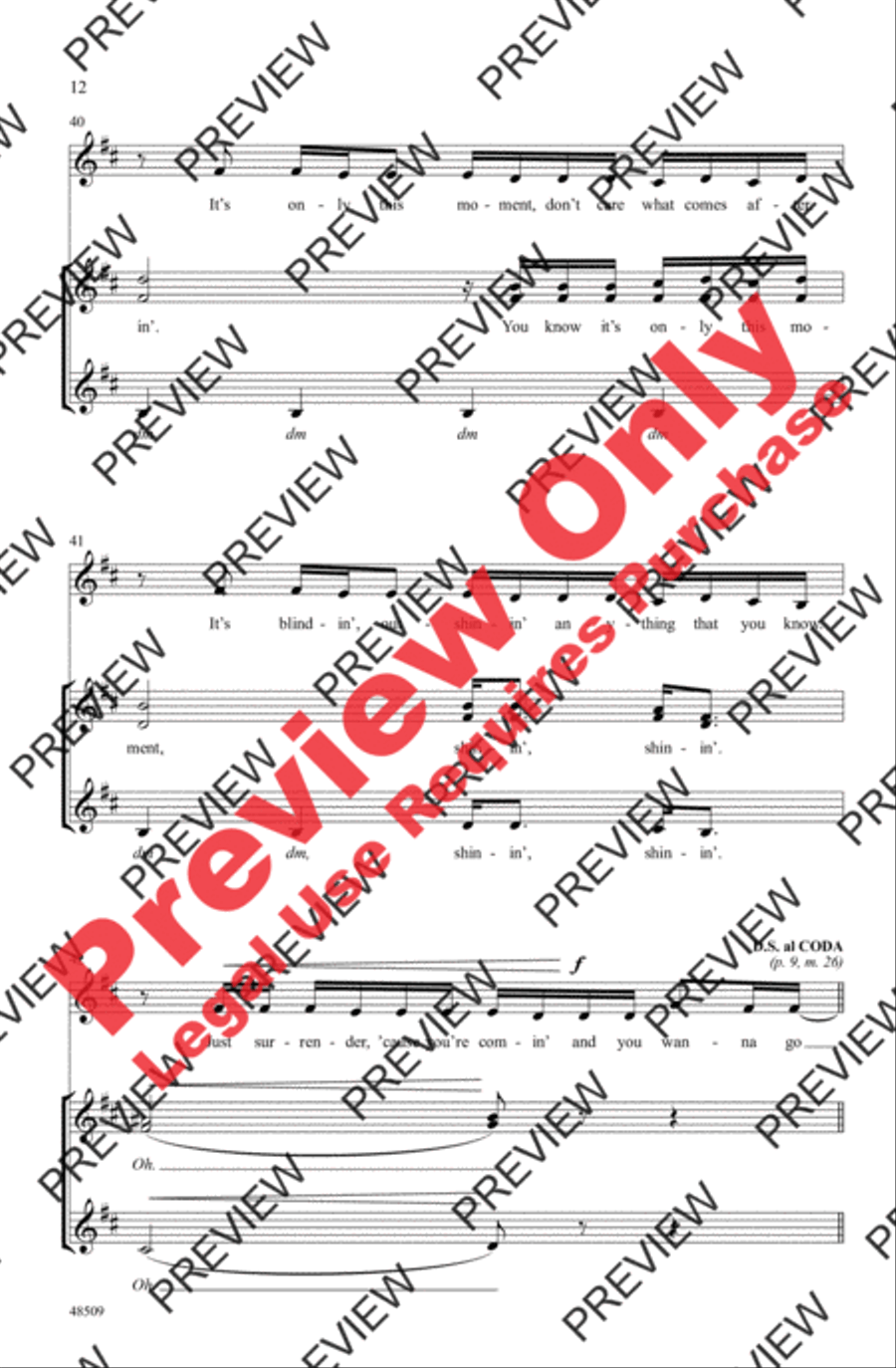 The Greatest Show A Cappella scores gallery preview page 12
